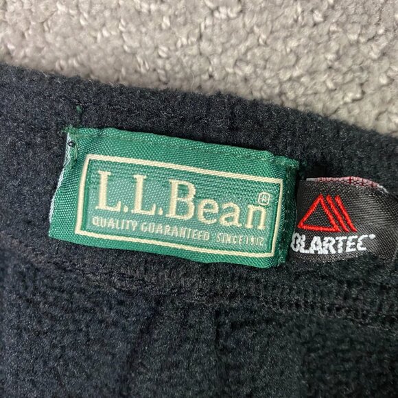 Vintage LL Bean Polartec Fleece Pants Men's Large Black Hiking Outdoor Joggers - Picture 5 of 11